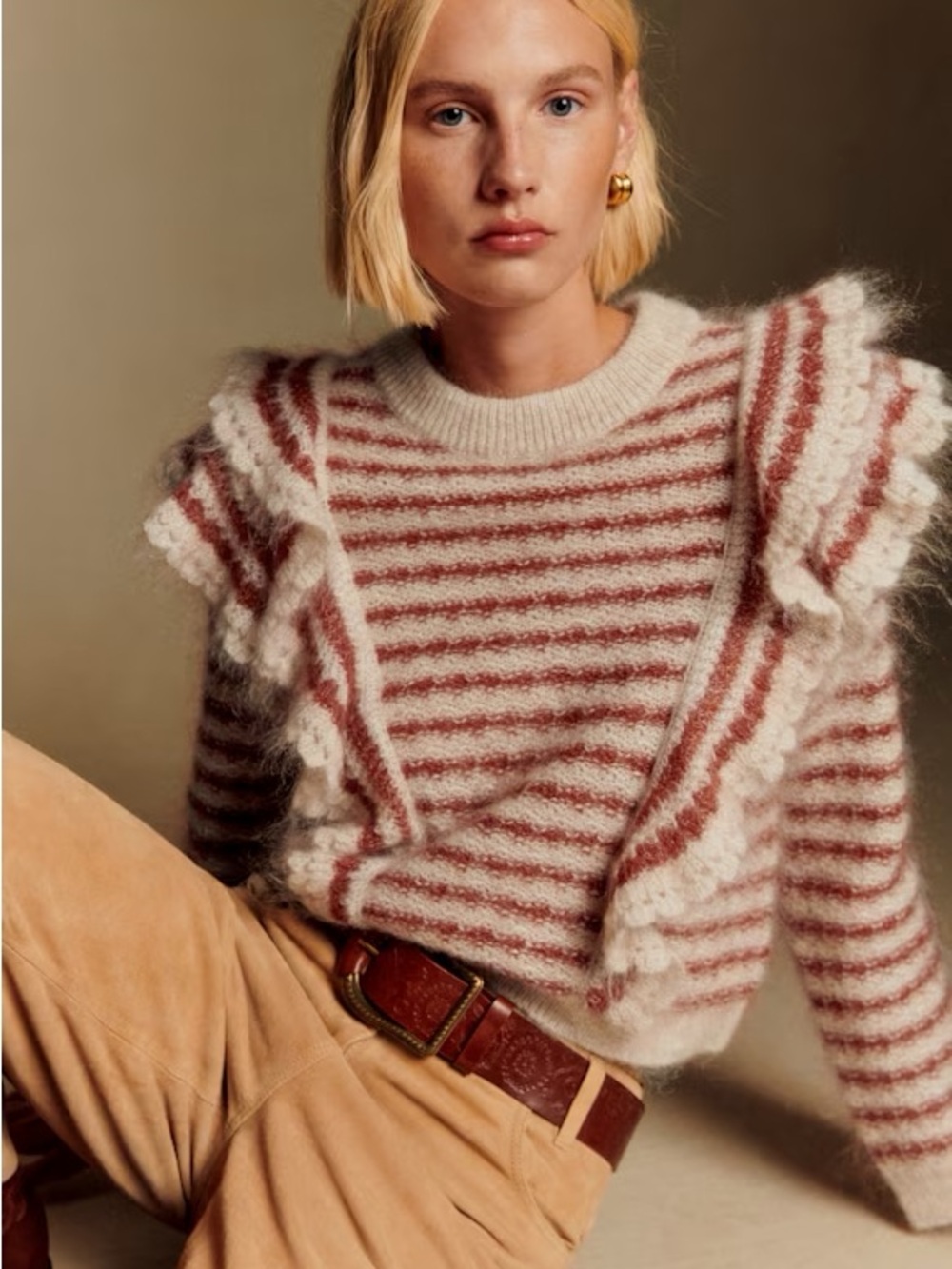 Sezane ARIANE JUMPER Mohair XL